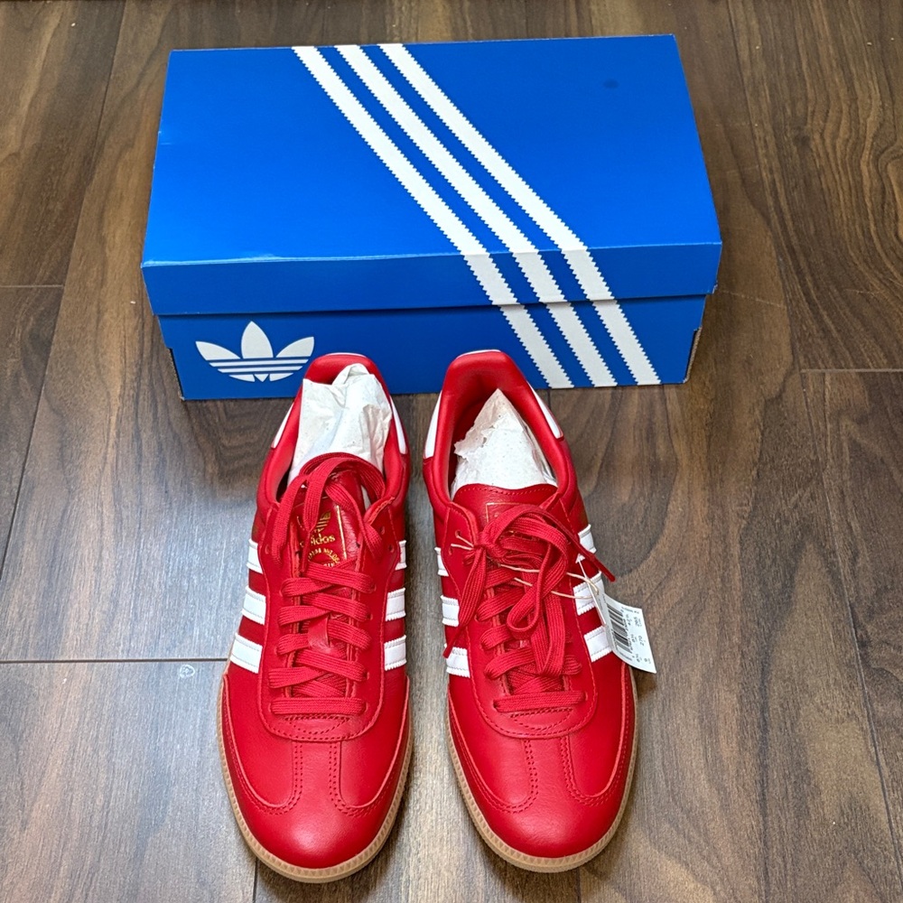 adidas Red and White Sneakers